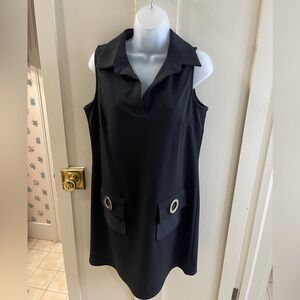 MSK Black Sleeveless Mini Dress with Pockets